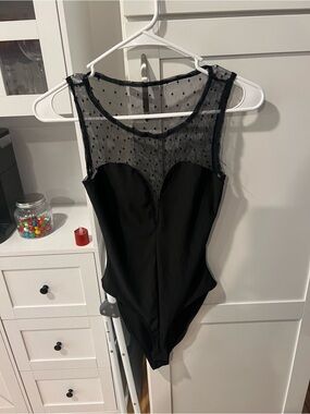 Sheer Mesh Black Bodysuit